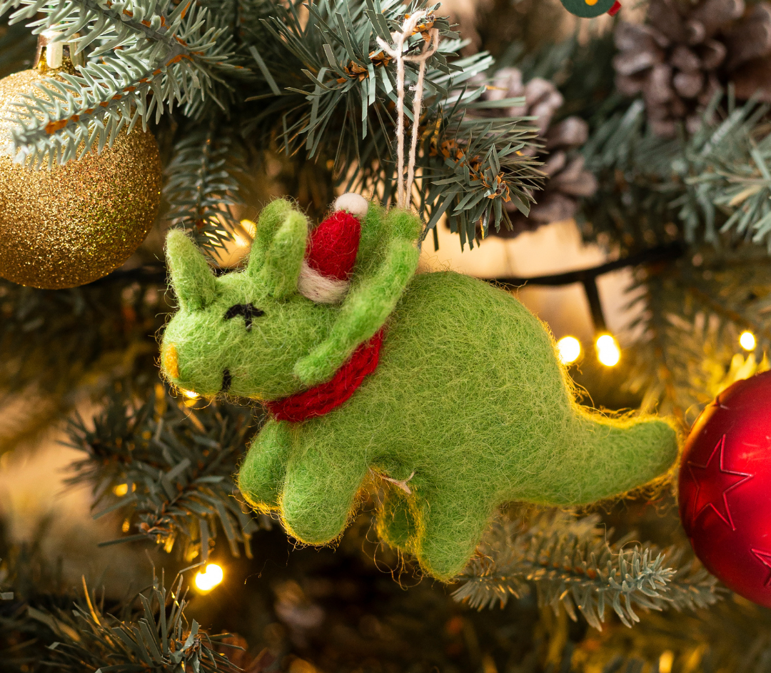 Triceratops Hanging Felt Decoration