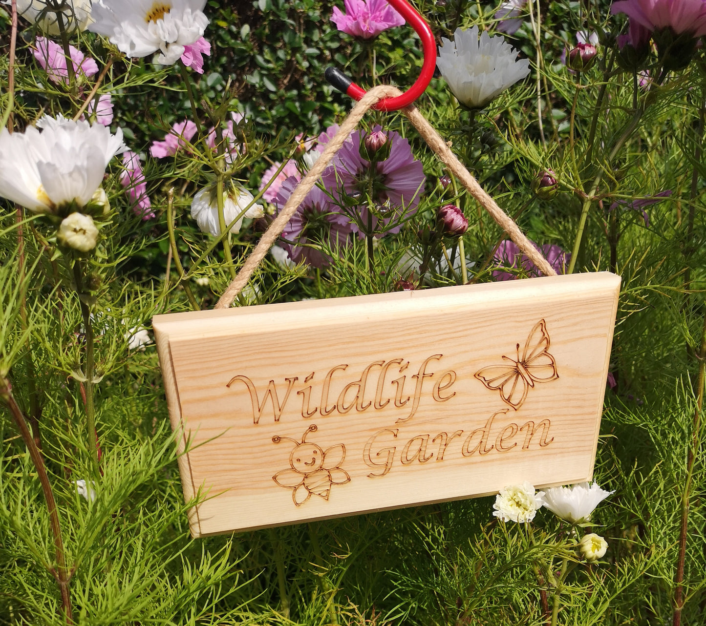 Wildlife Garden outdoor wooden garden sign - Hanger