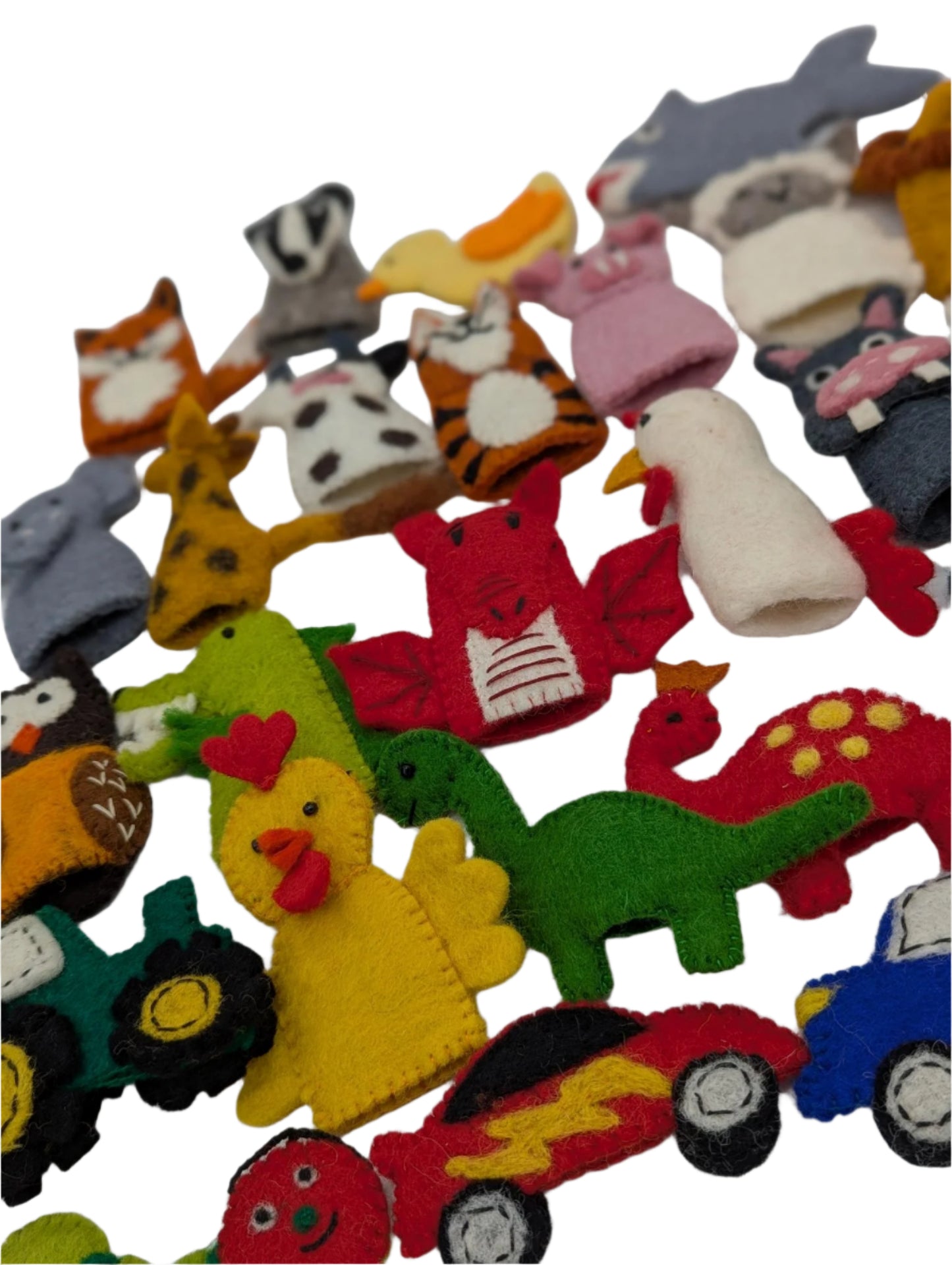 Handmade Caterpillar Felt Finger Puppet