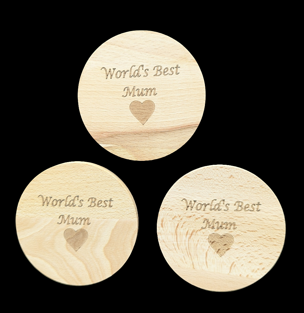 World's Best Mum Coaster - Group