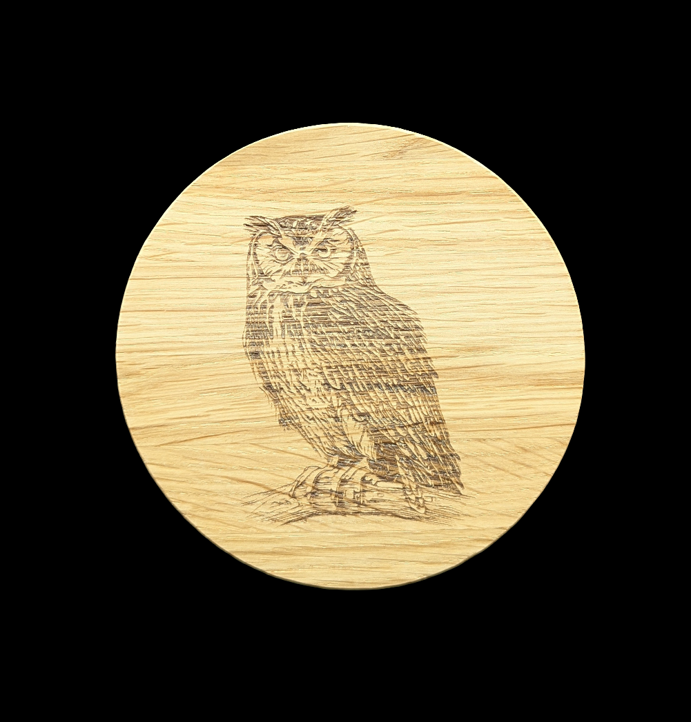 Owl Oak Coaster - Front