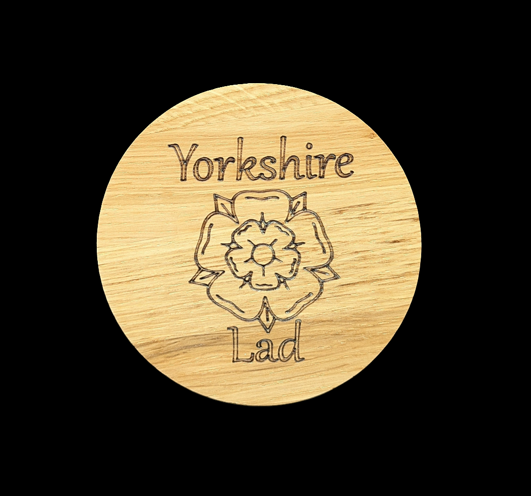 Yorkshire Lad Oak Coaster - Front