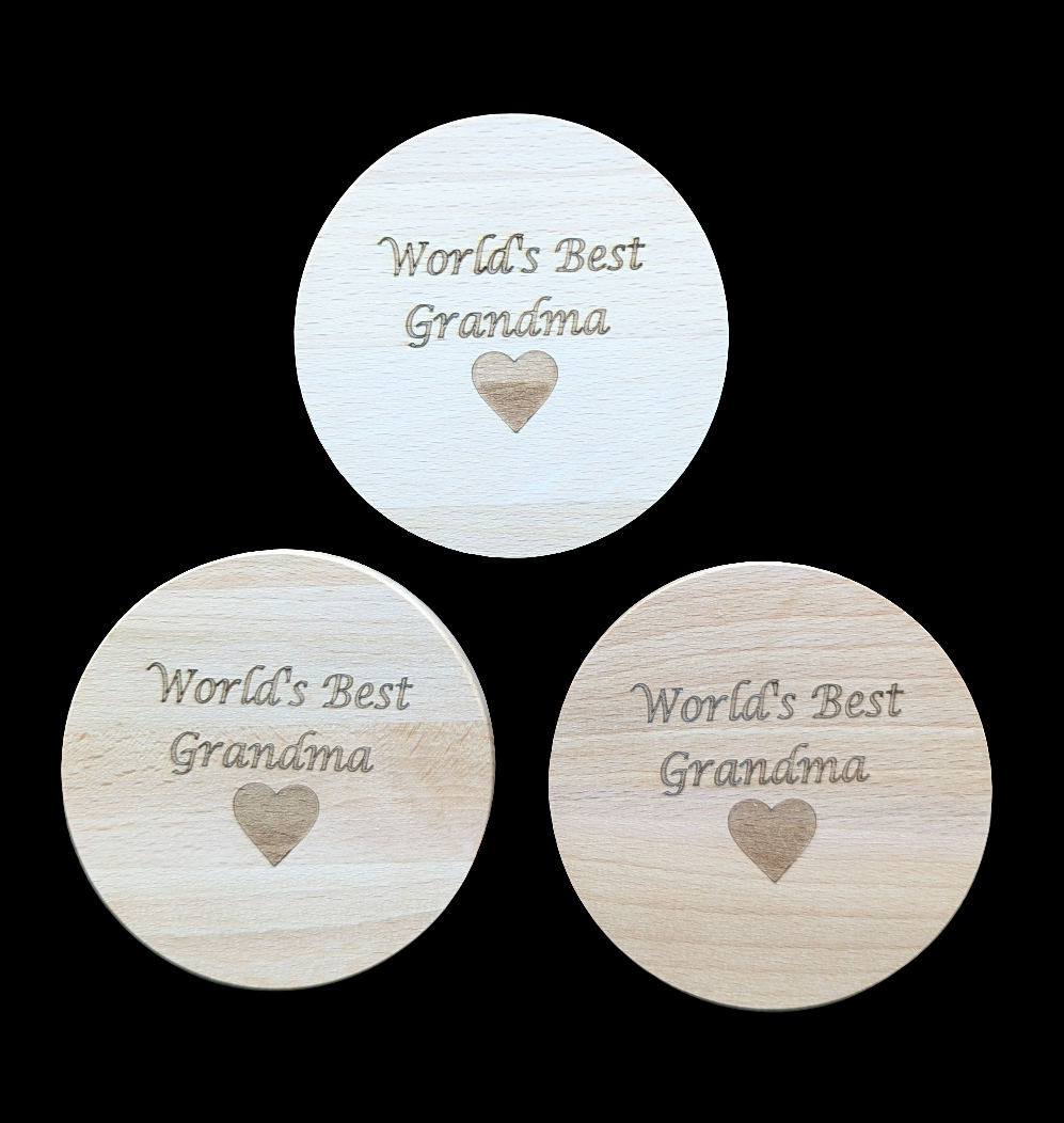 World's Best Grandma Wooden Coaster