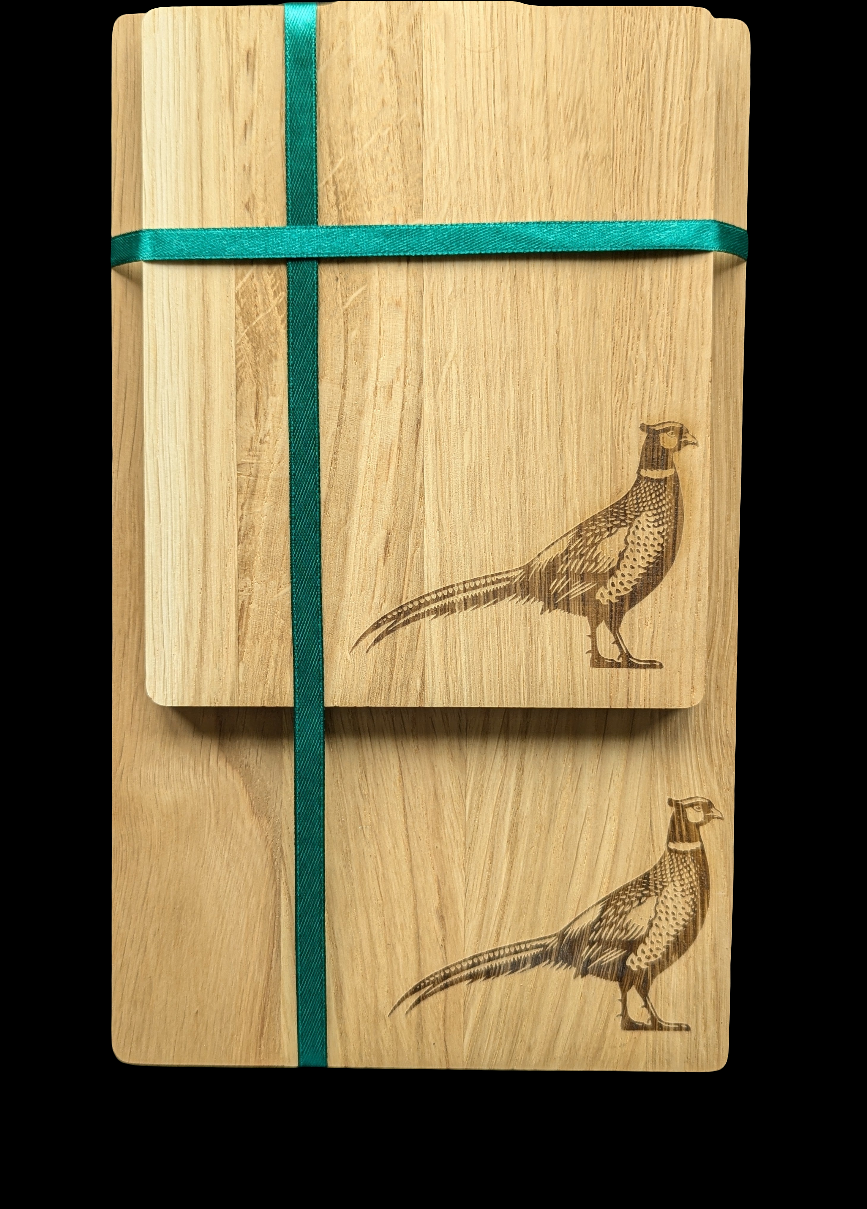 Pheasant Oak Chopping Board Set- Close Up