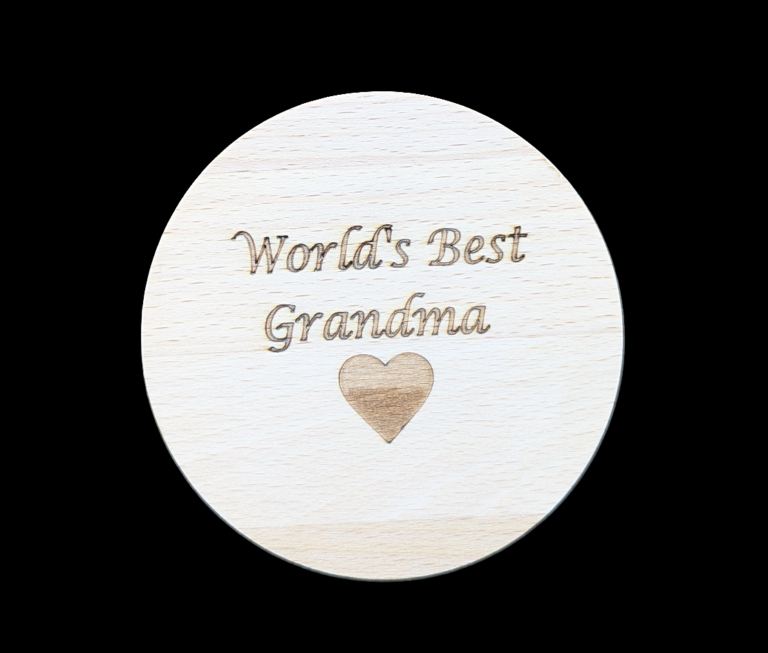 World's Best Grandma Wooden Coaster