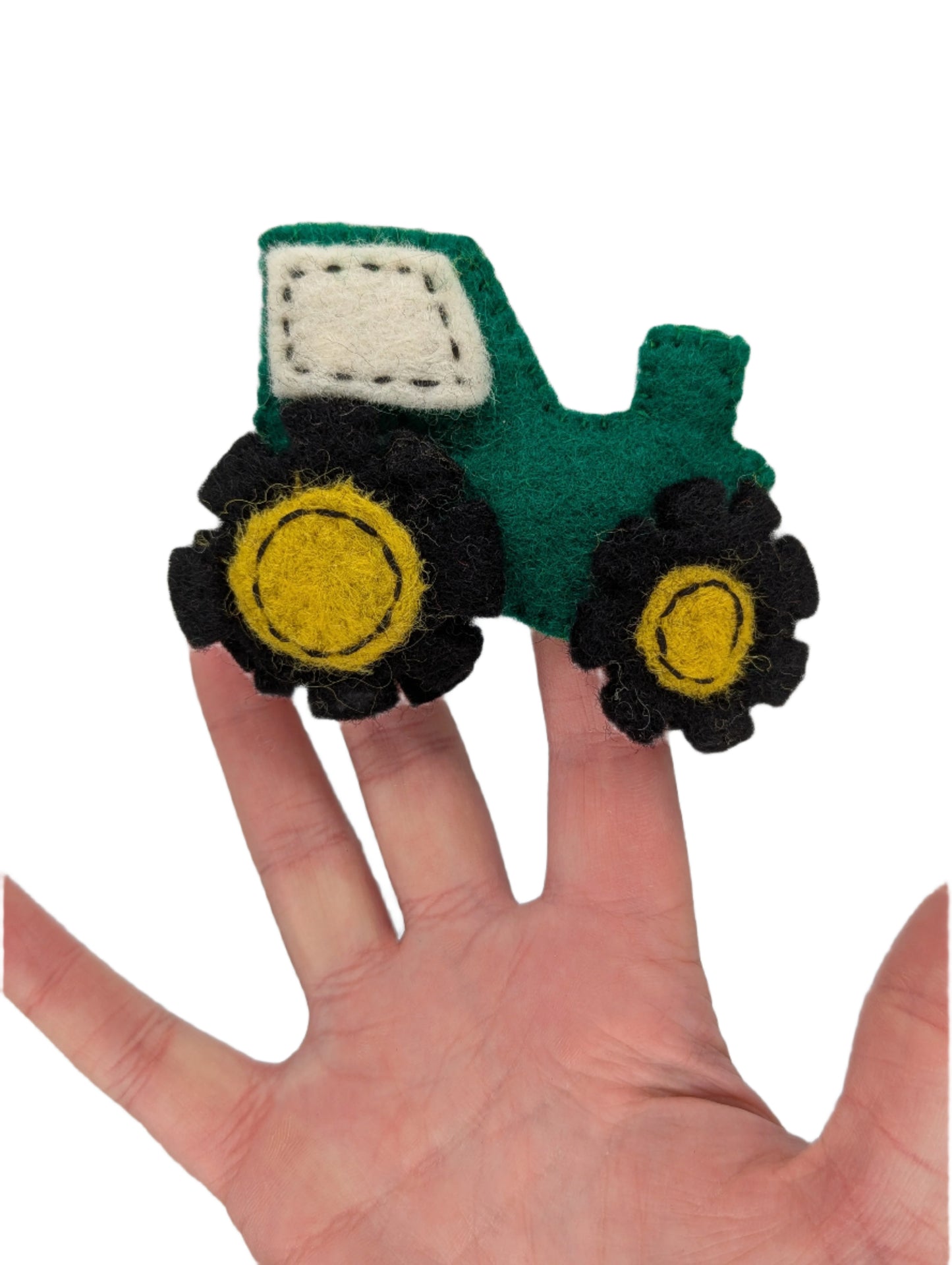 Tractor Felt Finger Puppet