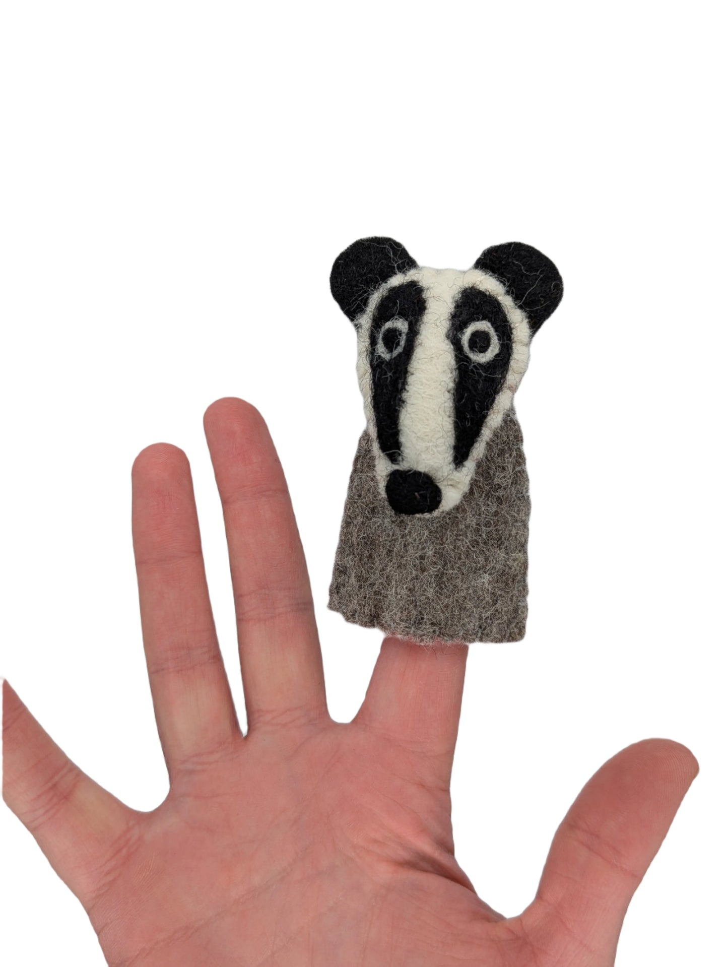 Badger Felt Finger Puppet