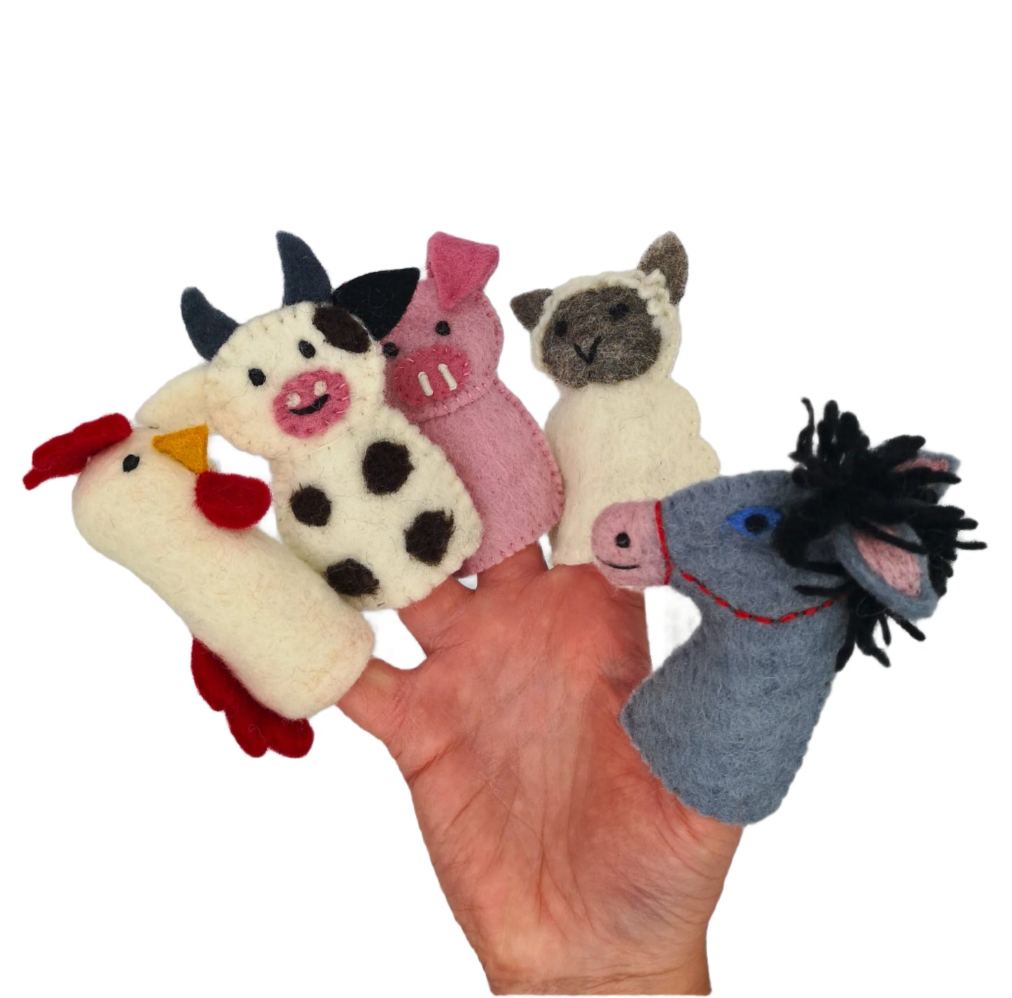 Handmade Sheep Felt Finger Puppet