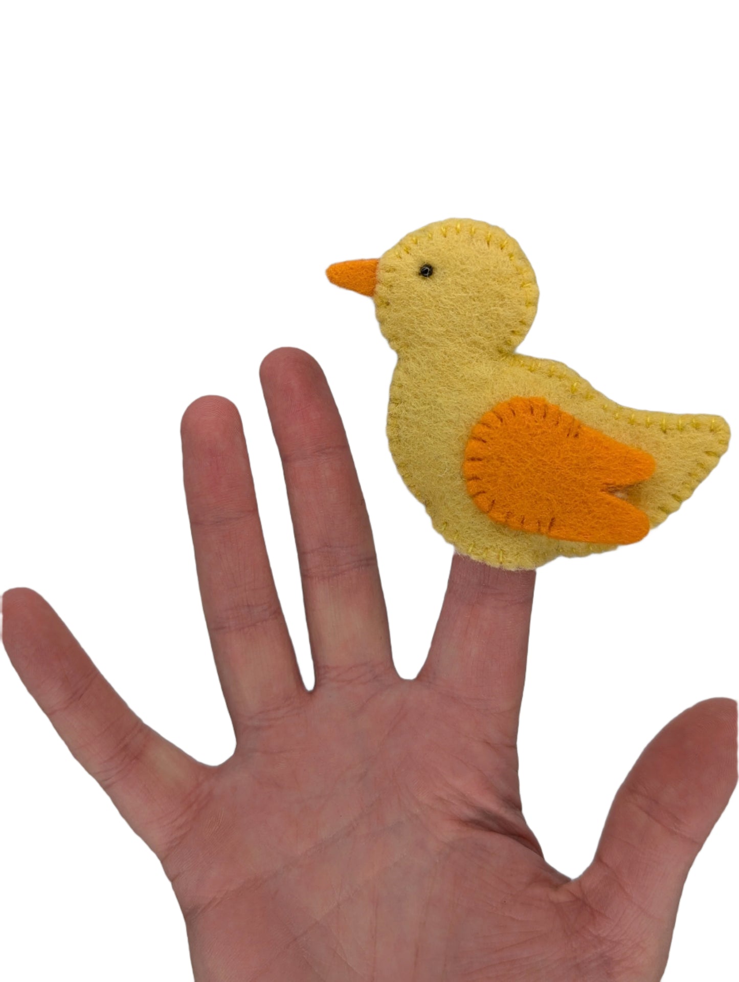 Handmade Duck Felt Finger Puppet