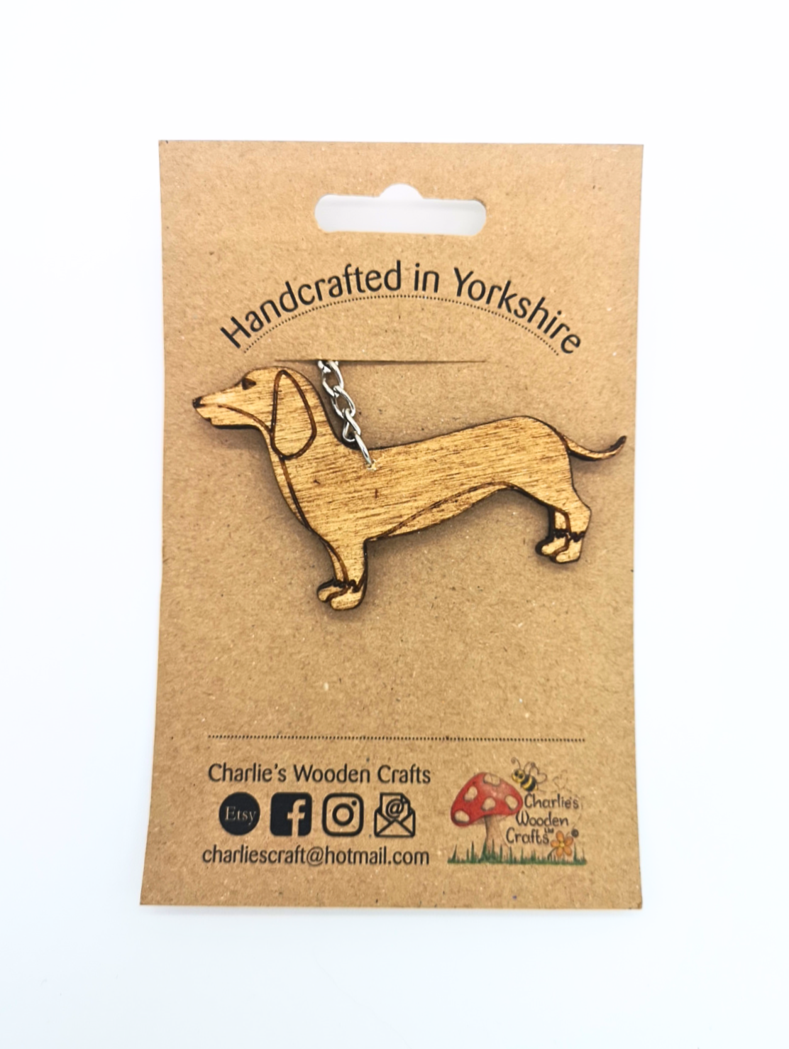 Dachshund/ Sausage Dog Wooden Keyring