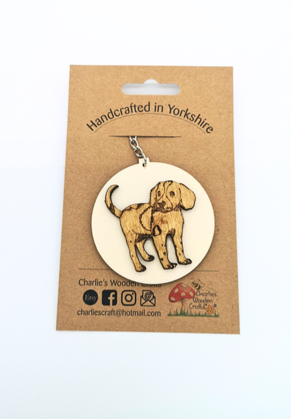 Springer Spaniel Wooden Keyring