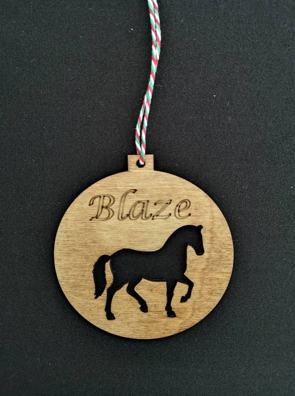Personalised Horse Christmas Bauble made from high quality sustainably sourced ply-wood.