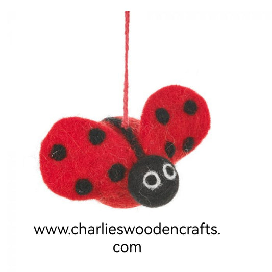 Lola The Ladybird Hanging Felt Decoration