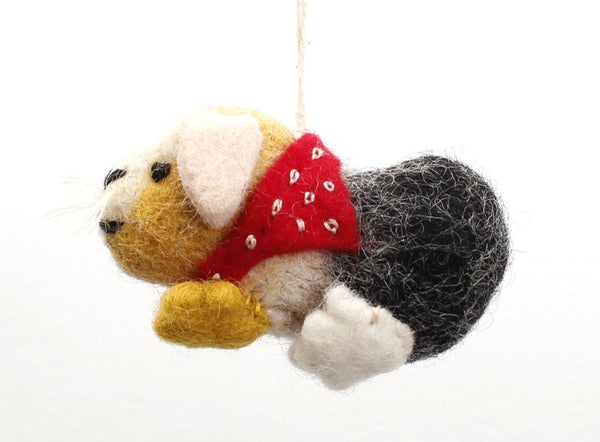 Mini Guinea Pig Hanging Felt Decoration