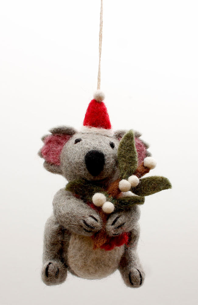 Koala Hanging Christmas Felt Decoration