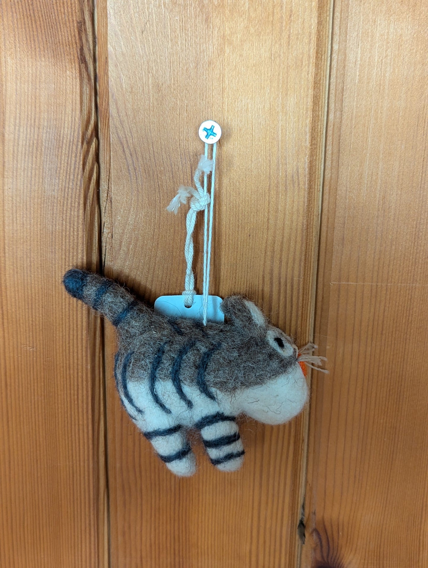 Handmade Cat Hanging Felt Decoration