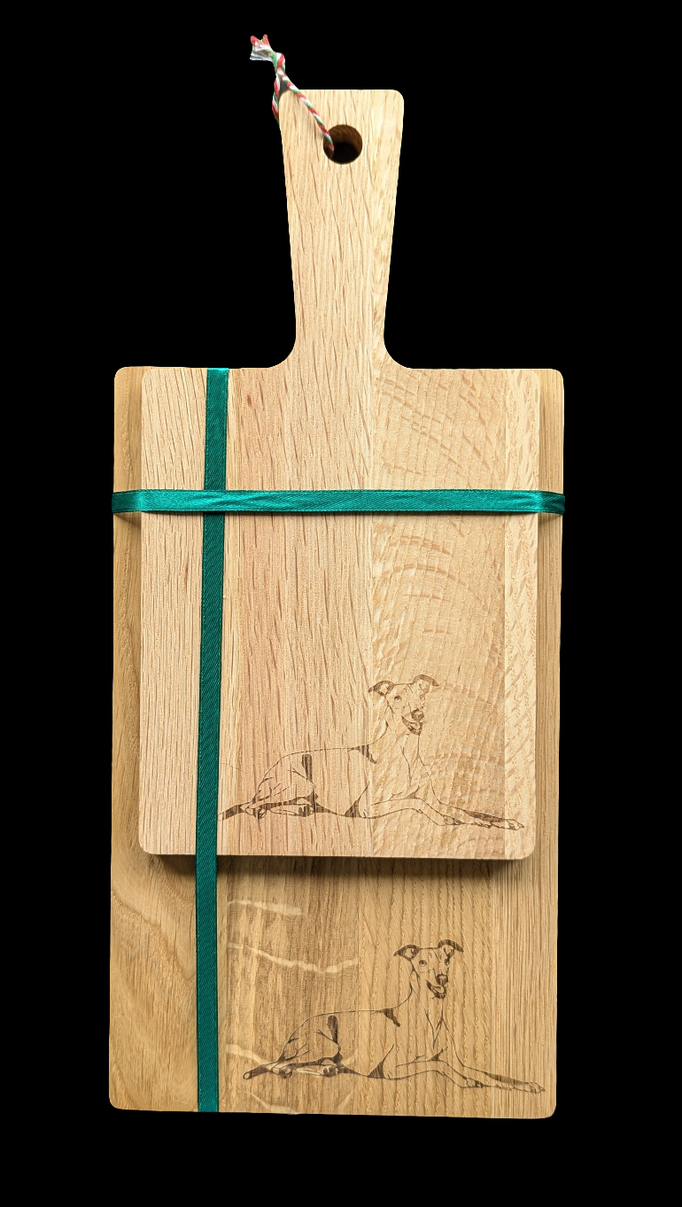 Greyhound Oak Chopping Board Set- Front