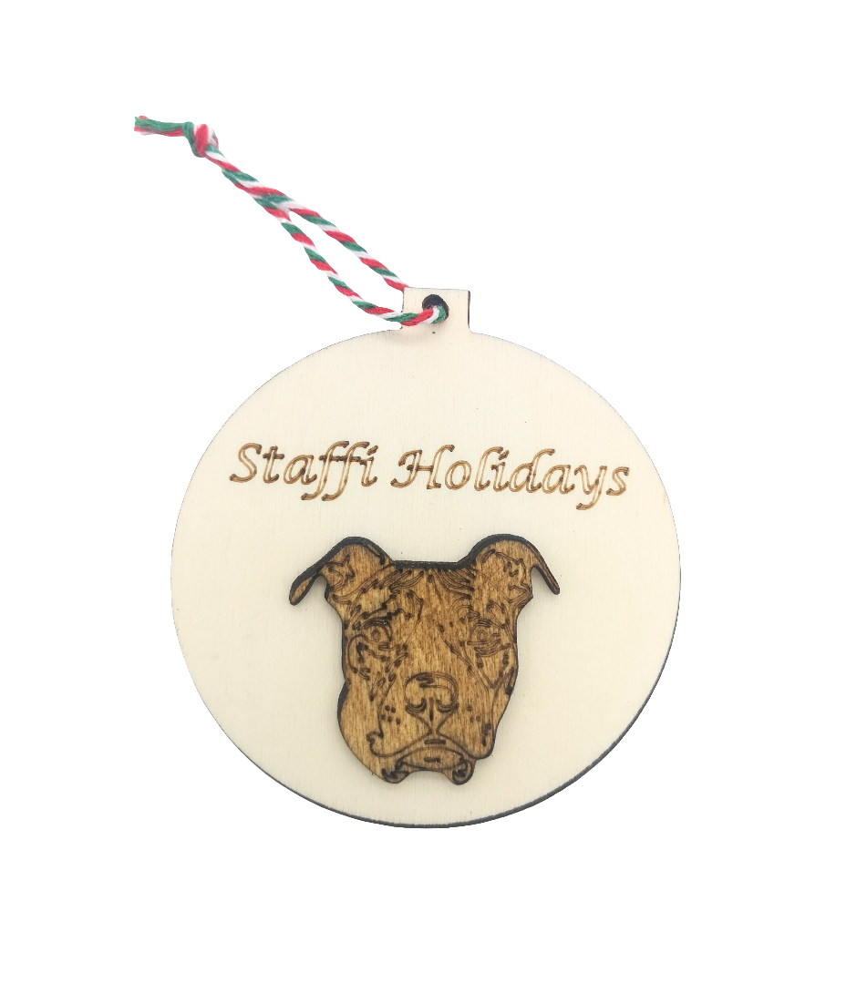 Staffi Holidays Handmade Wooden Christmas Bauble