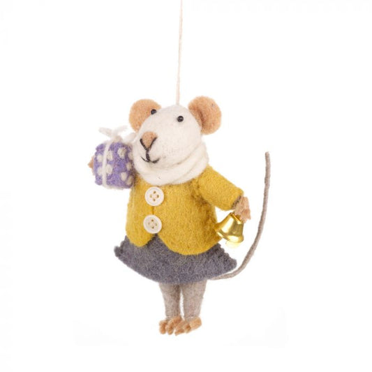 Mandy Mouse Hanging Christmas Decoration