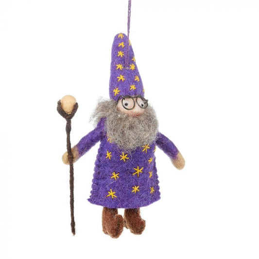 Halloween Wizard Handmade Felt Hanging Decoration
