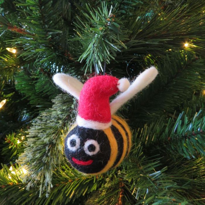 Christmas Bee Hanging Felt Decoration