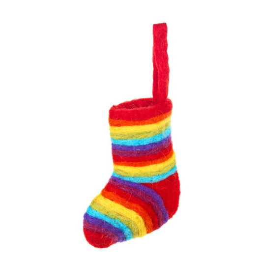 Rainbow Stocking Hanging Felt Decoration