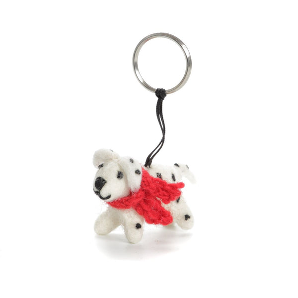 Dalmatian Felt Keyring