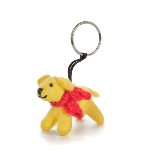 Golden Labrador Felt Keyring