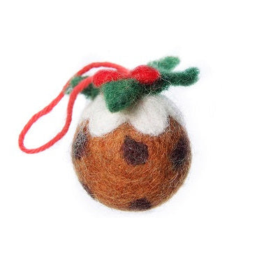 Christmas Pudding Hanging Felt Christmas Decoration