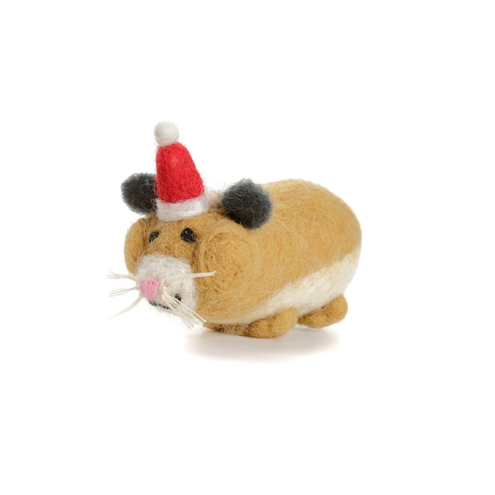 Hamster Hanging Felt Christmas Decoration