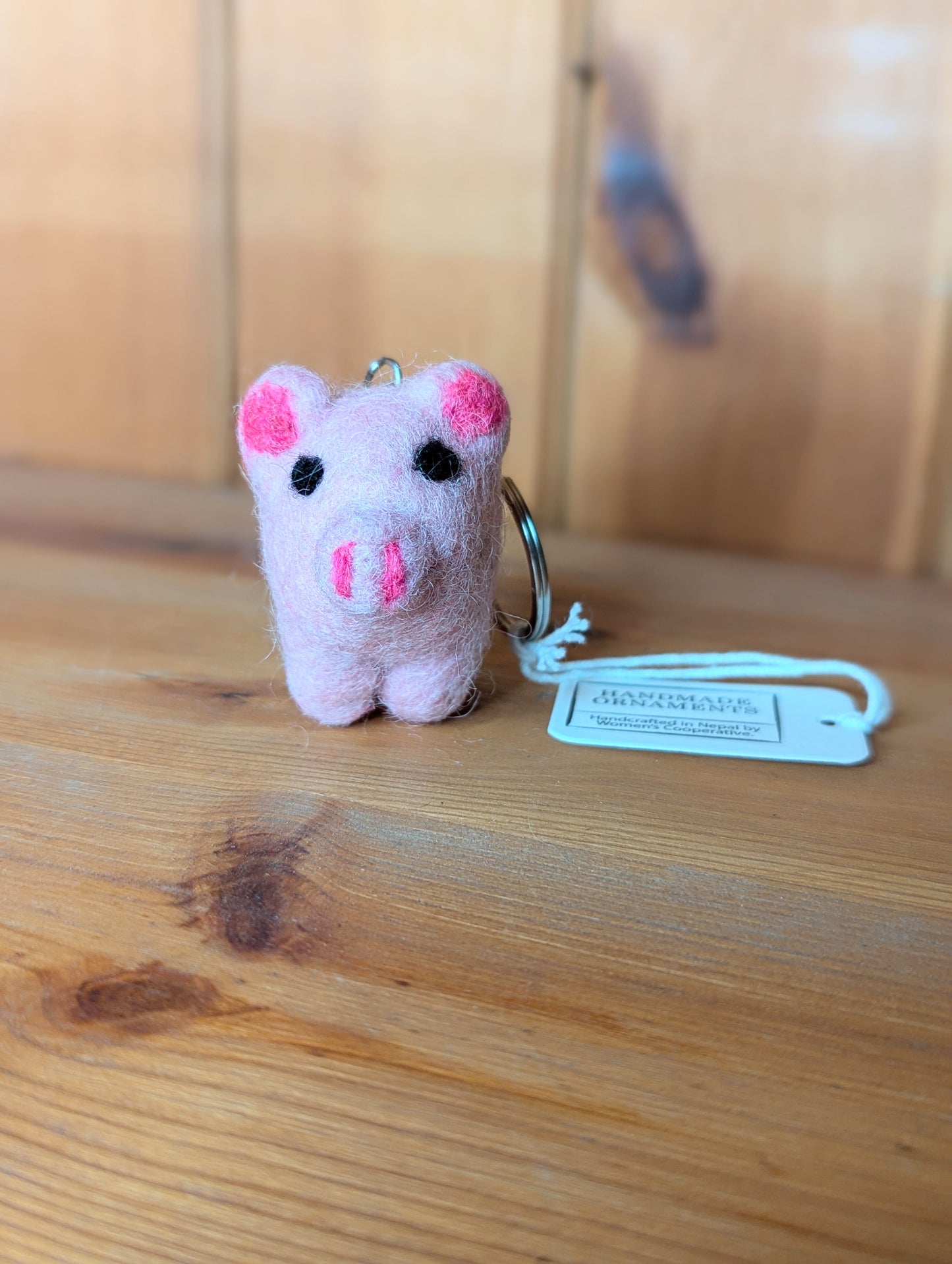 Pig Felt Keyring