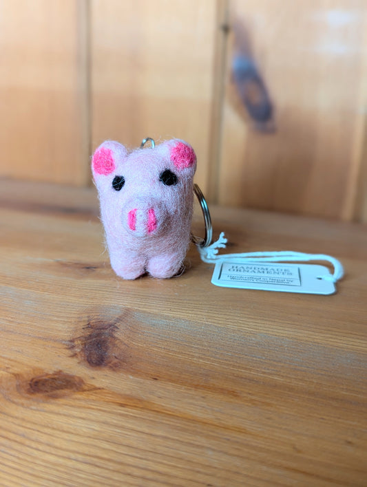 Pig Felt Keyring