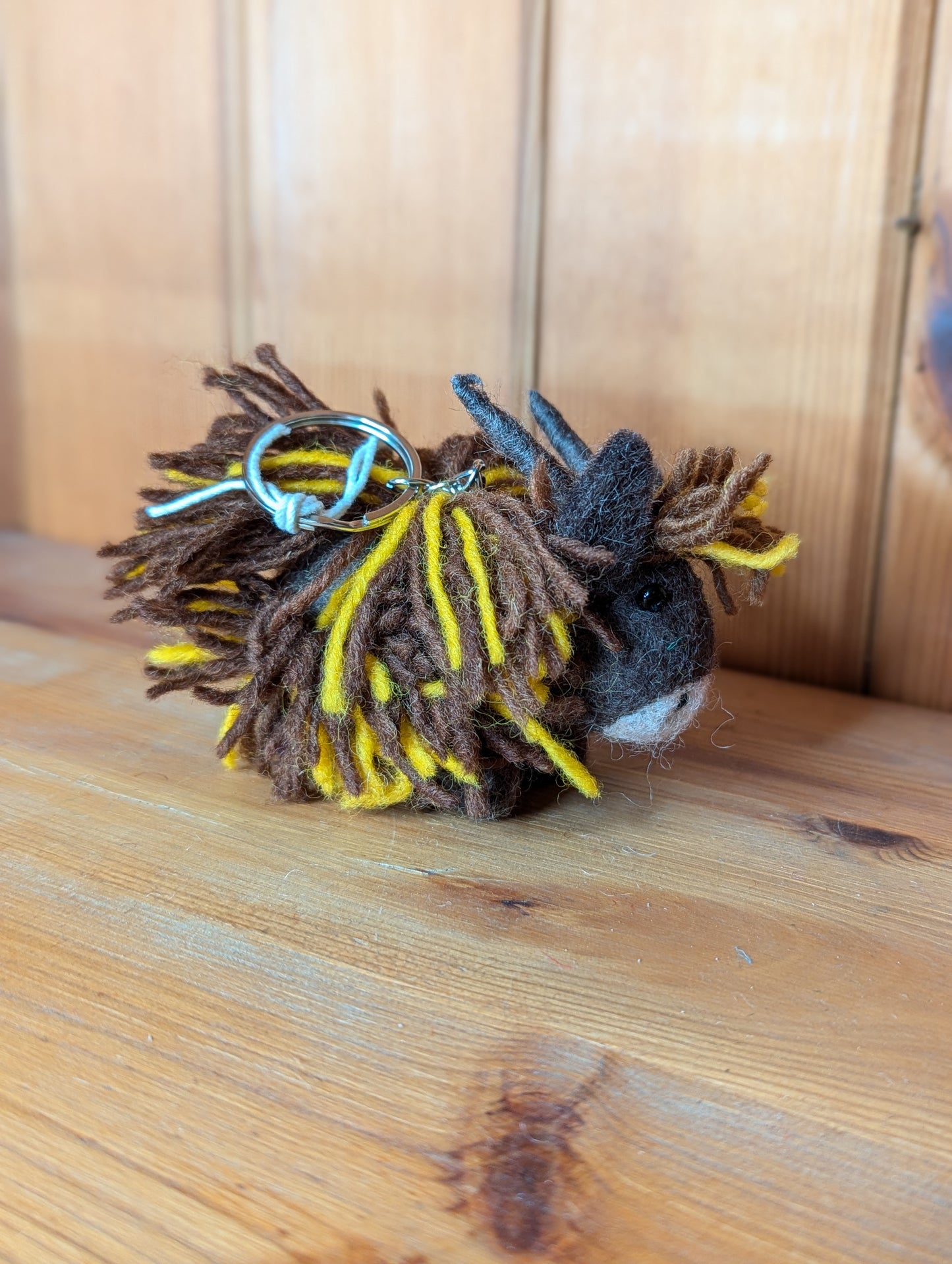 Highland Cow Felt Keychain