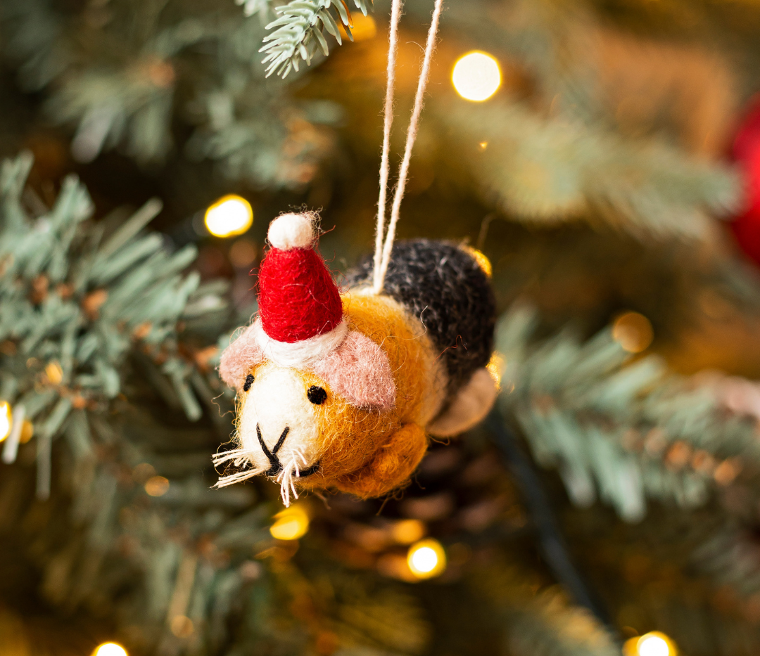 Guinea Pig Hanging Felt Christmas Decoration