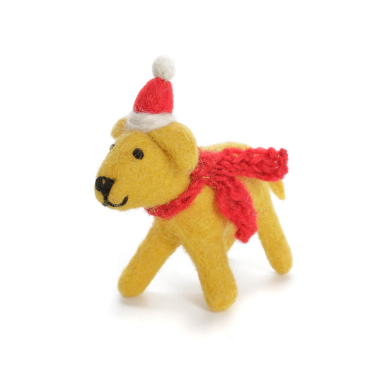 Golden Labrador Hanging Felt Christmas Decoration