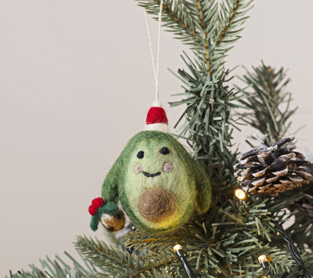 Christmas Avocado Hanging Felt Christmas Decoration