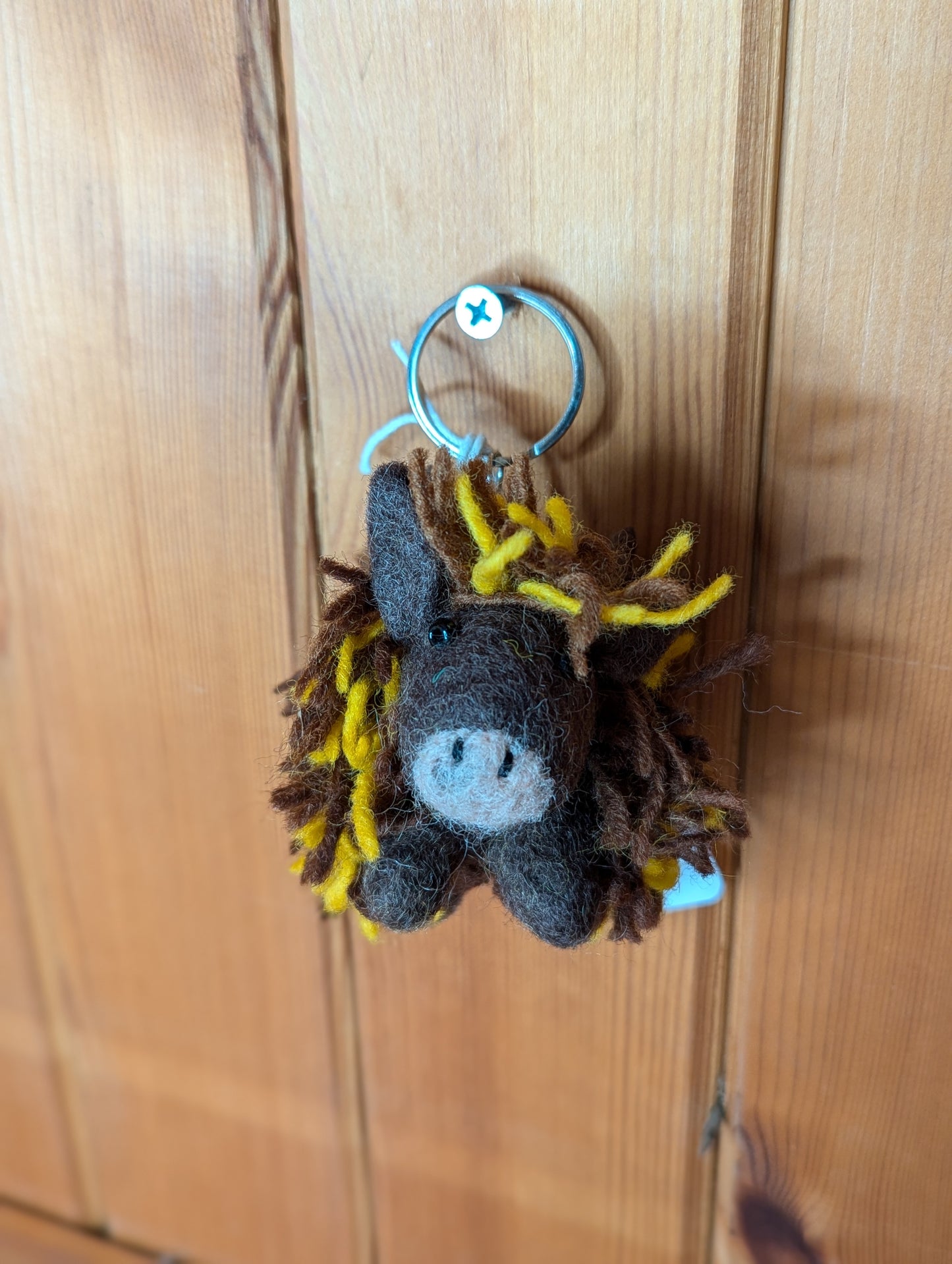 Highland Cow Felt Keychain