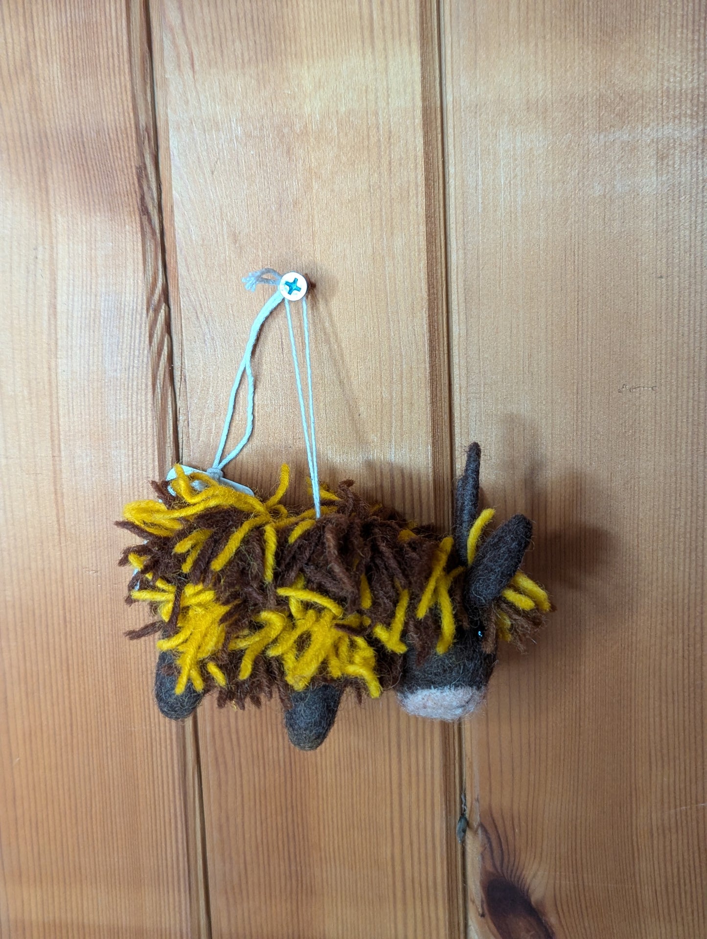 Highland Cow Hanging Felt Christmas Decoration