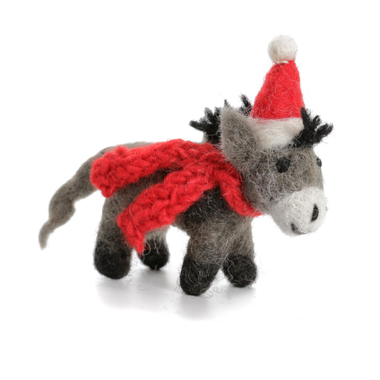 Donkey Hanging Felt Christmas Decoration