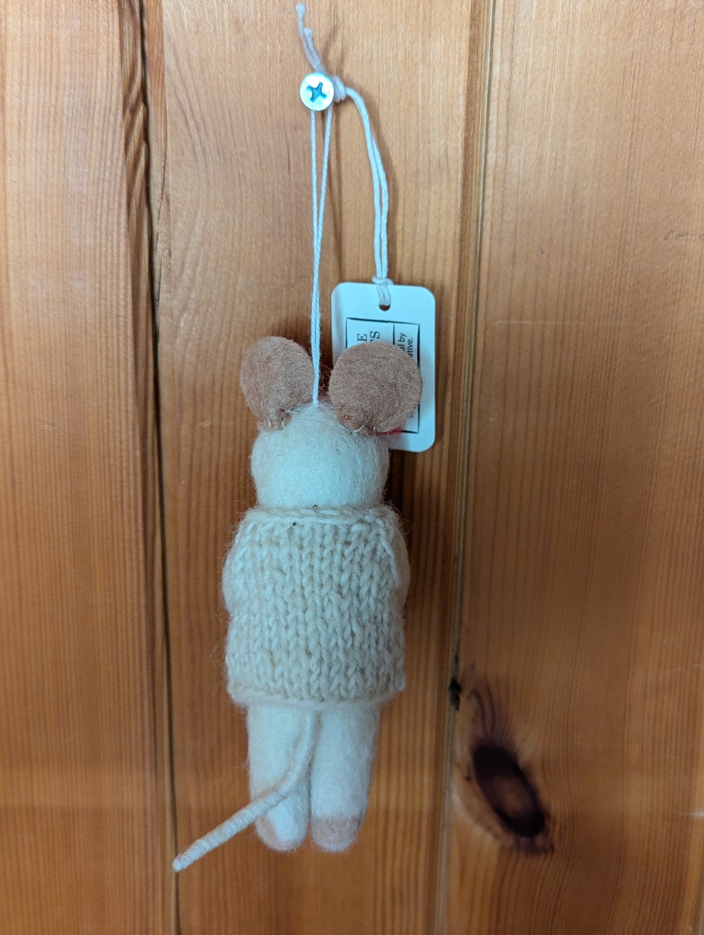 "I Love You" Mouse Hanging Felt Decoration