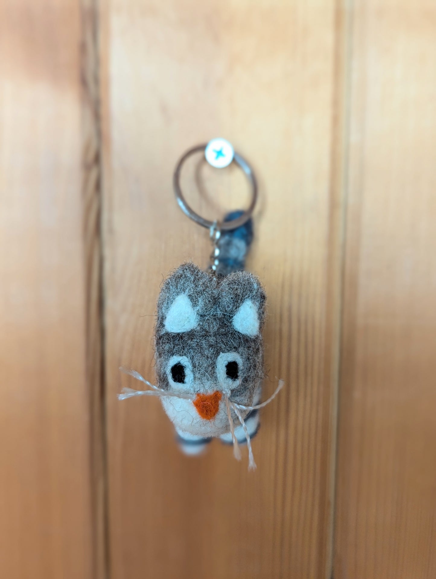 Cat Felt Keyring