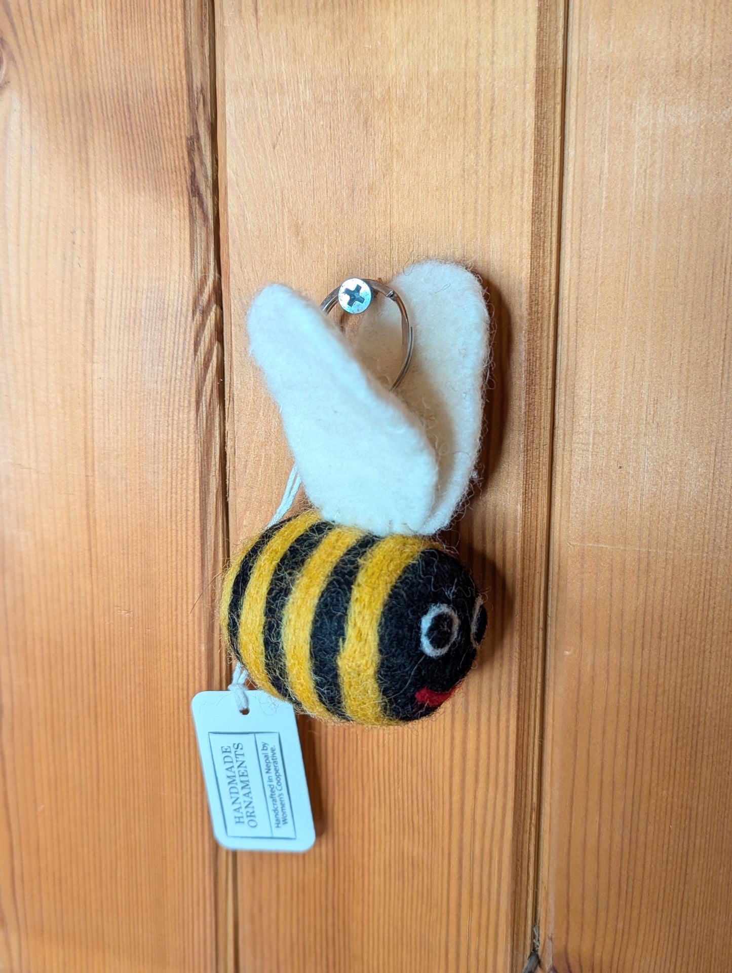 Bee Felt Keyring.