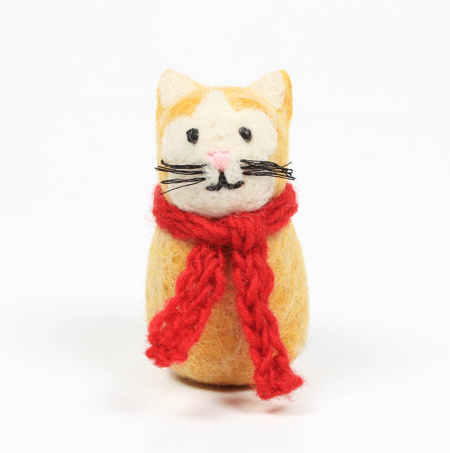 Sitting Cat hanging felt Christmas decoration