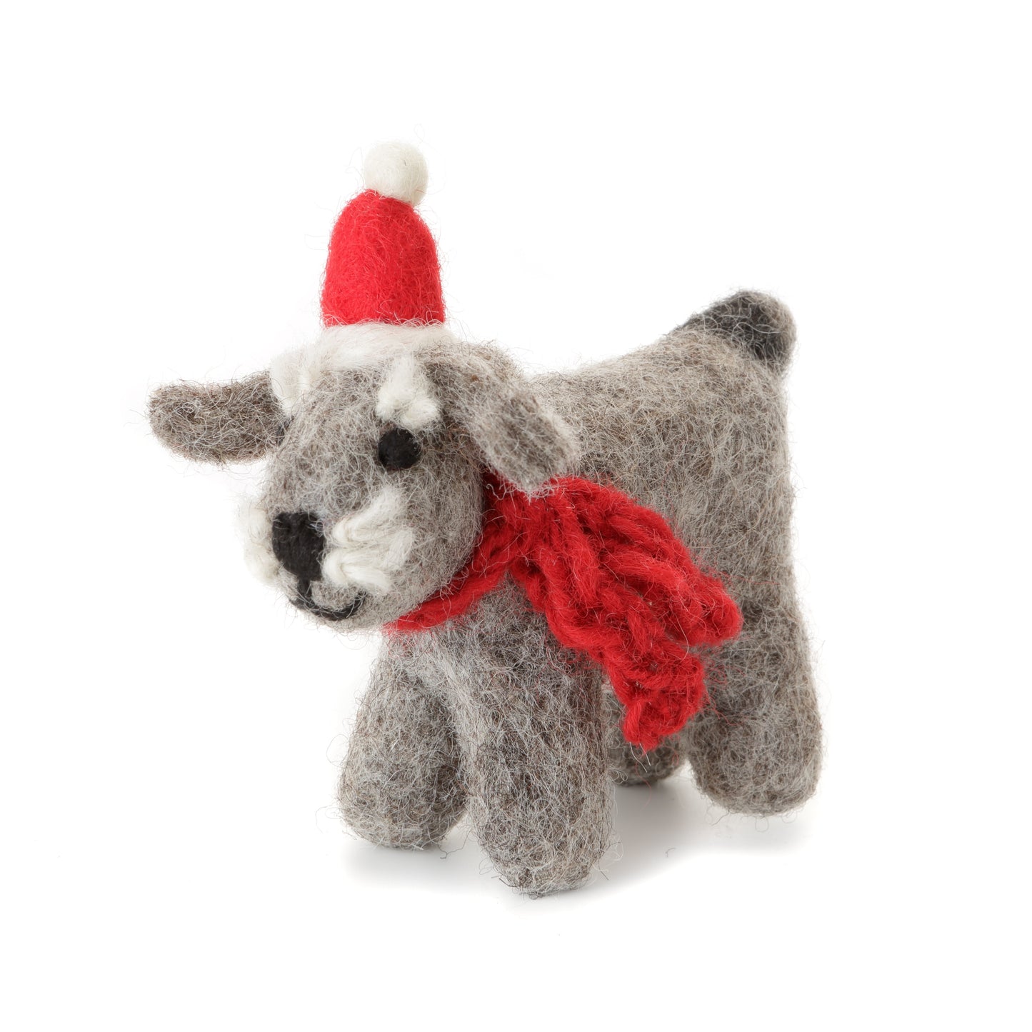 Schnauzer Hanging Felt Christmas Decoration