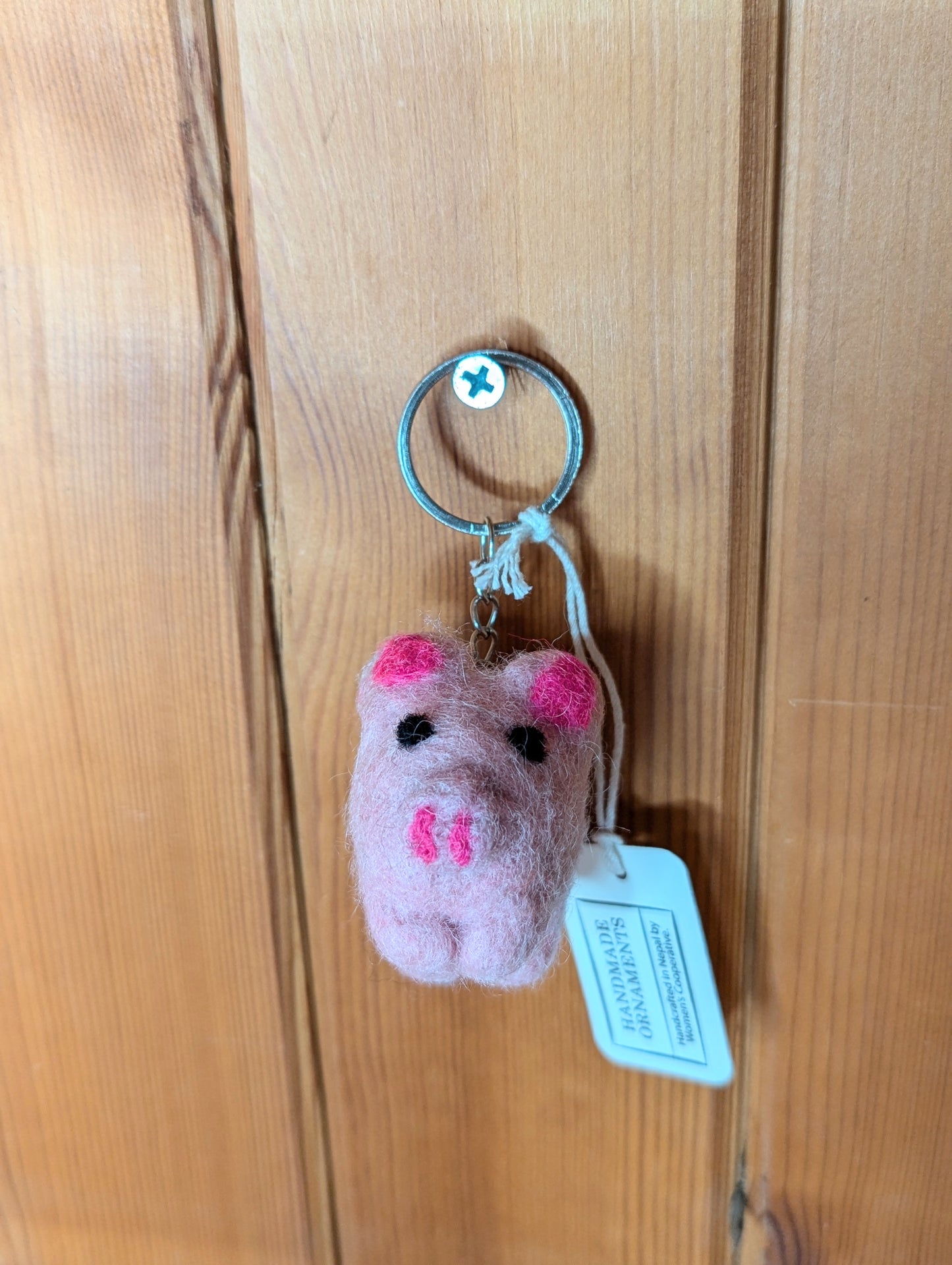 Pig Felt Keyring