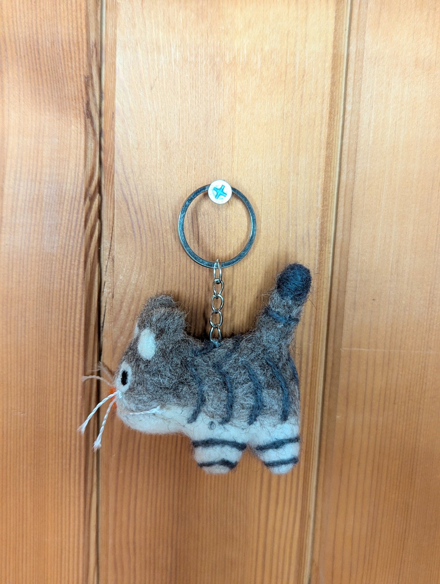 Cat Felt Keyring