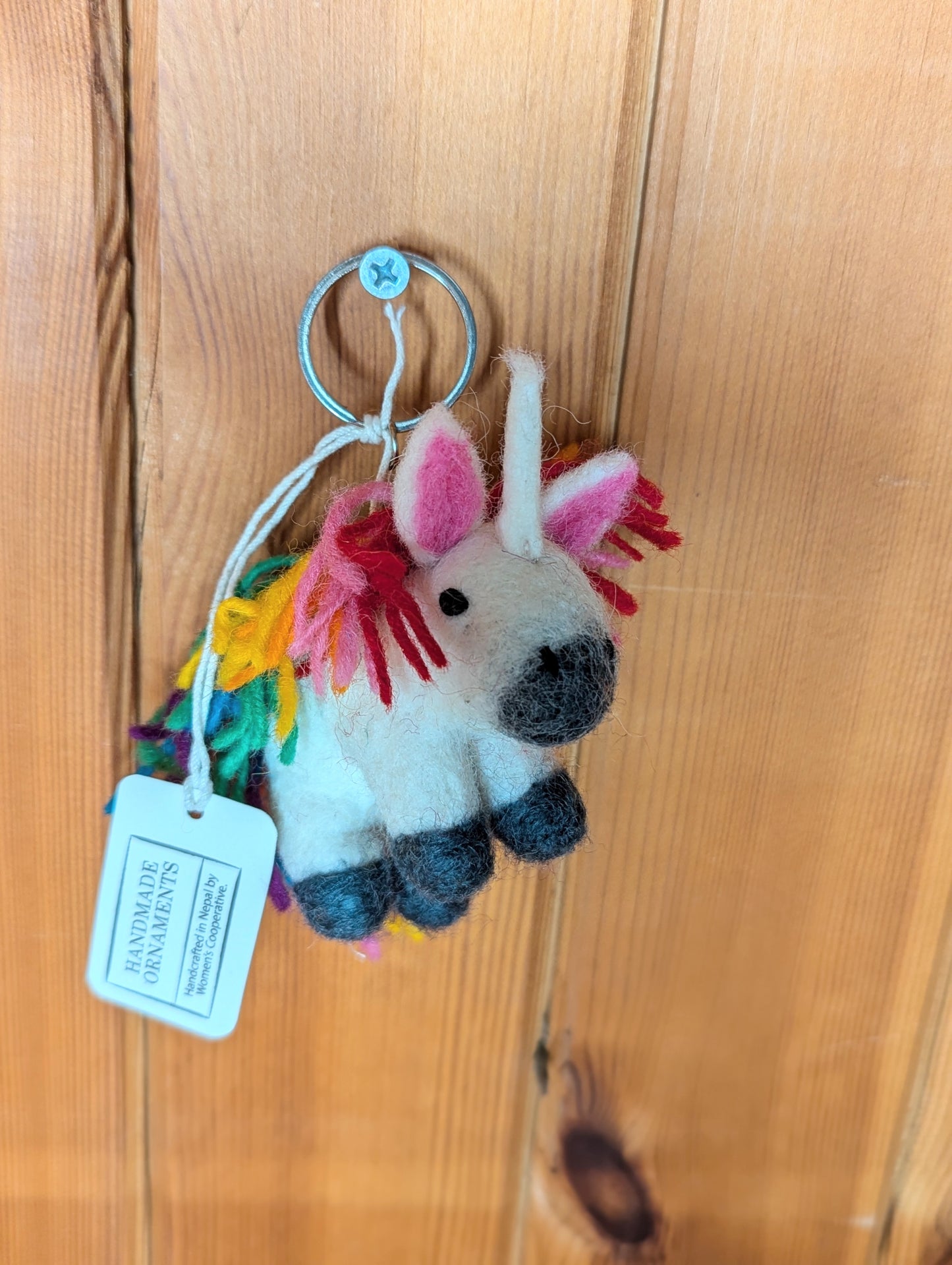 Unicorn Felt Keyring