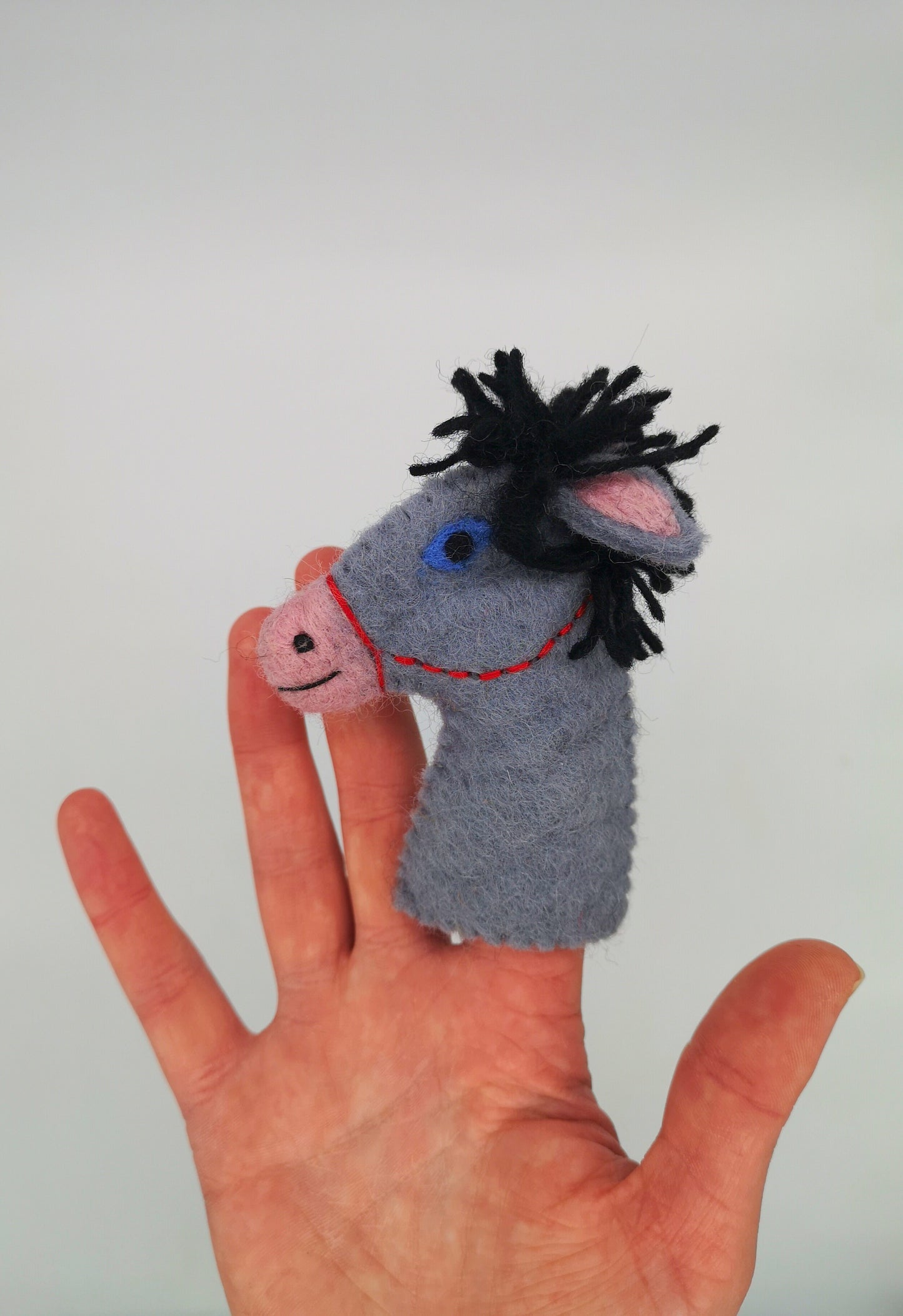 Handmade Horse Felt Finger Puppet