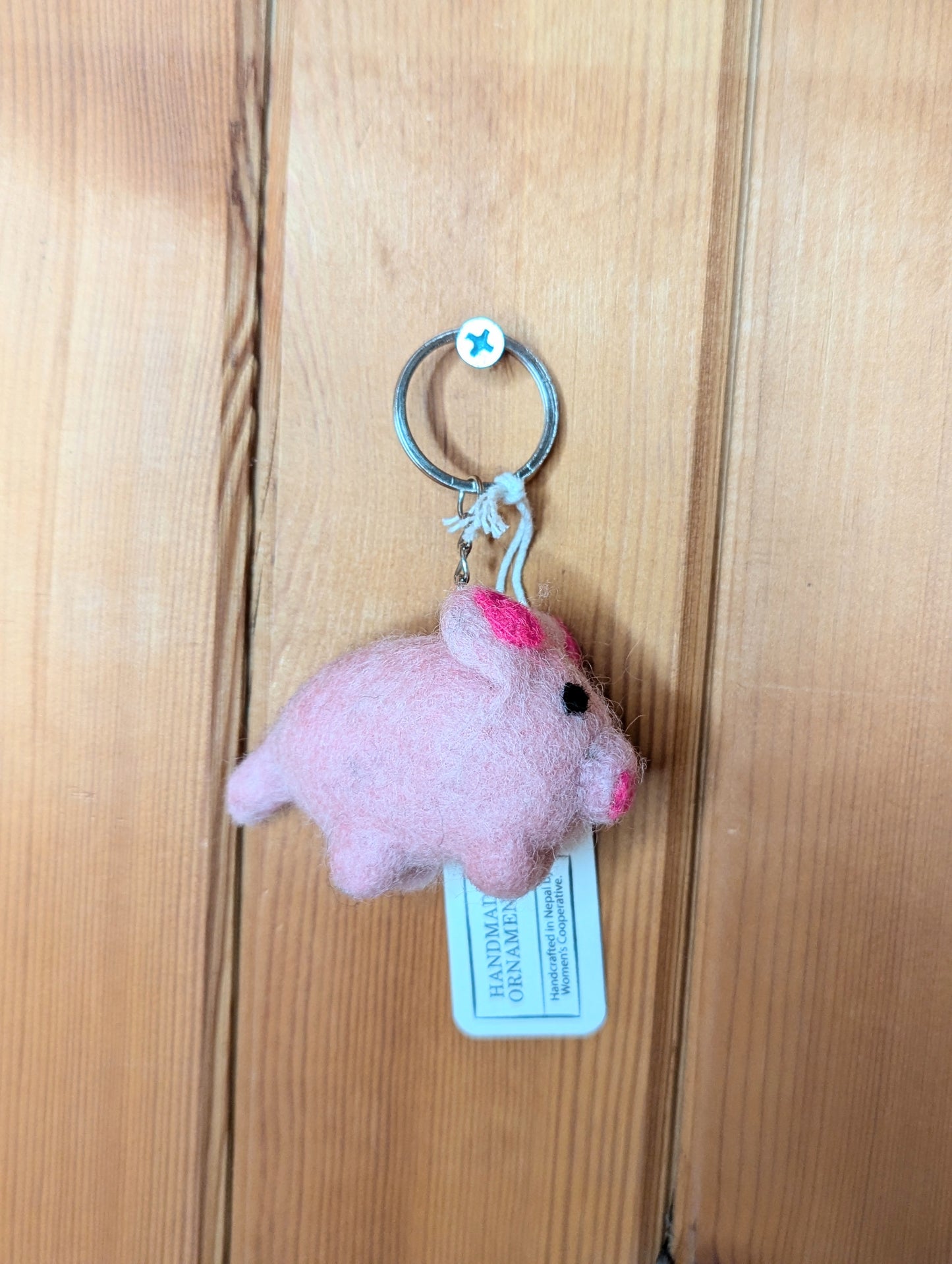 Pig Felt Keyring