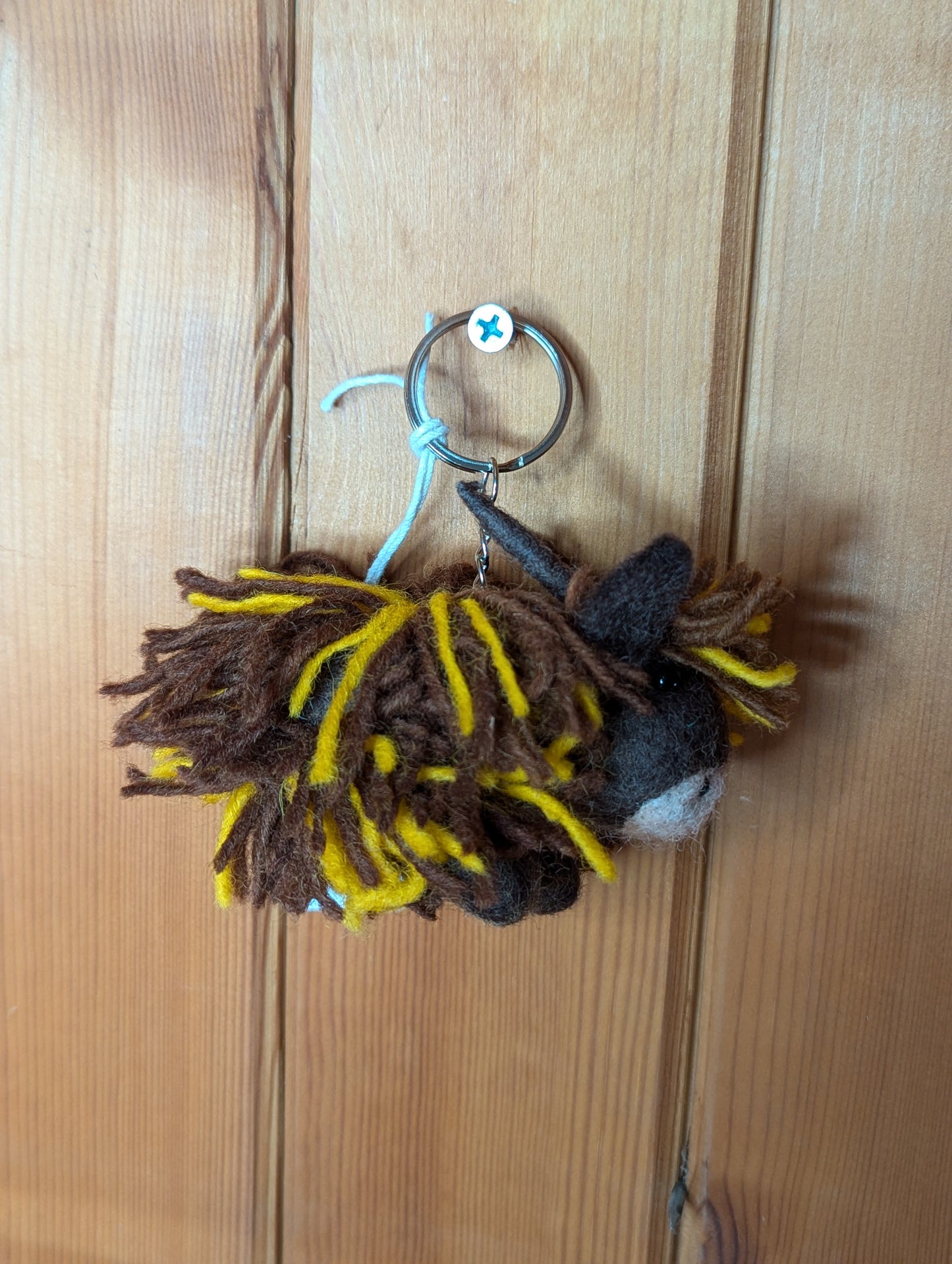 Highland Cow Felt Keychain